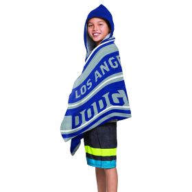 MLB 606 Dodgers - Juvy Hooded Towel, 22"X51"