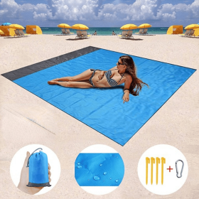 1pc Outdoor Camping Picnic Mat; Oxford Cloth Portable Mat; Folding Waterproof Moisture-proof Mat For Beach (Color: Army Green, size: 78.74*82.68inch)