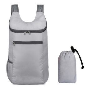 1pc Outdoor Portable Backpack For Camping; Hiking; Sports; Lightweight Cycling Bag For Men; Women; Kids; Adults (Color: grey)
