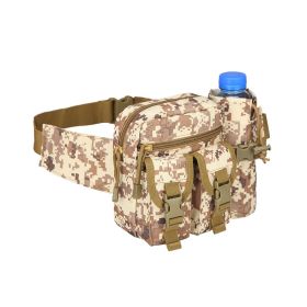 1pc Men's Adjustable Denim Camouflage Large Capacity Zipper Waist Bag Casual Trendy For Outdoor Travel Daily Commute (Color: Desert Camouflage)