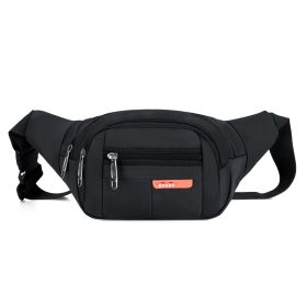Casual Multifunctional Waist Bag; Adjustable Durable Large Capacity Messenger Bag For Outdoor Sports Running Walking (Color: Black)