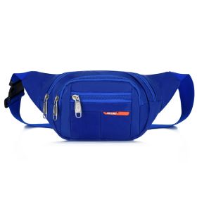 Casual Multifunctional Waist Bag; Adjustable Durable Large Capacity Messenger Bag For Outdoor Sports Running Walking (Color: Blue)