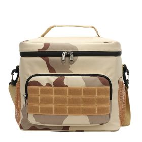 Waterproof Camouflage Insulated Lunch Bag For Picnic; Camping; Office; School (Color: Desert Camouflage)