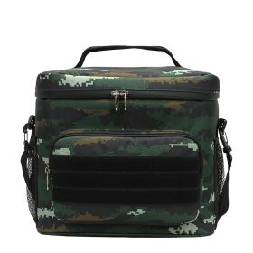 Waterproof Camouflage Insulated Lunch Bag For Picnic; Camping; Office; School (Color: Rainforest Camouflage)