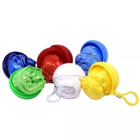 1pc Disposable Raincoat Keychain; Emergency Rain Coat For Hiking And Camping; Unisex Cycling And Camping Accessories (Color: Random Color, Items: Raincoat Ball Set)