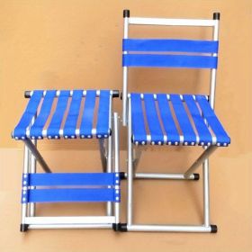1pc Durable Folding Stool; Portable Stool For Camping Fishing; Fishing Accessories (Color: Blue, Items: Backrest)