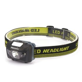 AloneFire HP30 3W Red White LED Lightweight Light; AAA Battery Headlamp; Portable Headlight For Outdoor Fishing Camping & Climbing (Color: Black, Items: White)