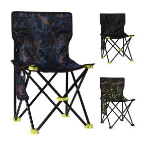 Camping Chair Heavy Duty 600D Portable Folding Chair Outdoor Fishing Hiking US (Color: Green Camo)