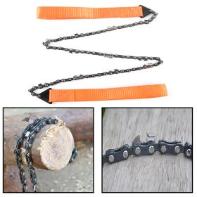 11/33 Teeth Survival Chain Saw Hand ChainSaw Hand Steel Wire Saw Outdoor Wood Cutting Emergency Wire Kits Camping Hiking Tool (Teeth Per Inch: 11 Teeth)