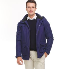 Helios " The Heated Coat" (Color: Navy, size: small)