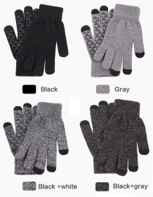 3-Touch Gloves (Color: BLACK GRAY)