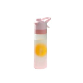Outdoor Sports Fitness Travel Water Bottle Straight Drink Spray Water Bottle (Color: pink, Type: Sports Accessories)