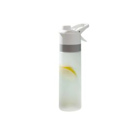 Outdoor Sports Fitness Travel Water Bottle Straight Drink Spray Water Bottle (Color: Gray, Type: Sports Accessories)